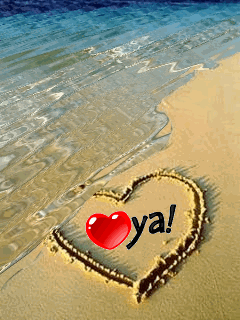 Hình nền tình yêu – Trái tim đập trên cát
