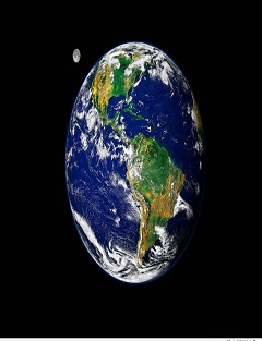 Hình nền trái đất 3d và mặt trăng đẹp huyền bí