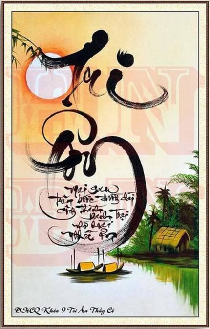 M167 Tranh Thư Pháp Nghệ Thuật đẹp nhất