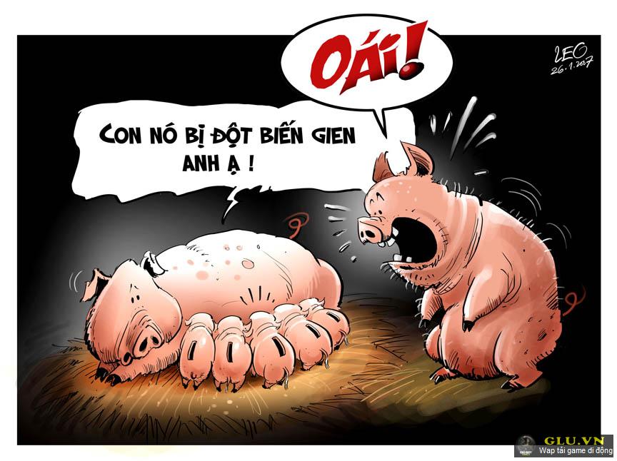 Hình nền hài hước “lợn đột biến gen”