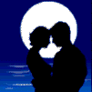 Hình nền tình yêu - Nụ hôn dưới trăng