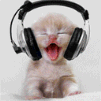Hình nền động – Mèo nghe nhạc cực chất