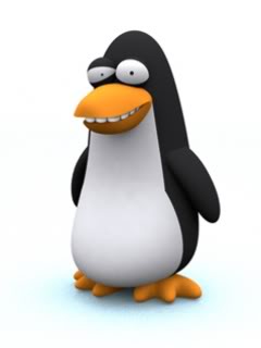 Hình nền 3D – Chú chim cánh cụt cực dễ thương