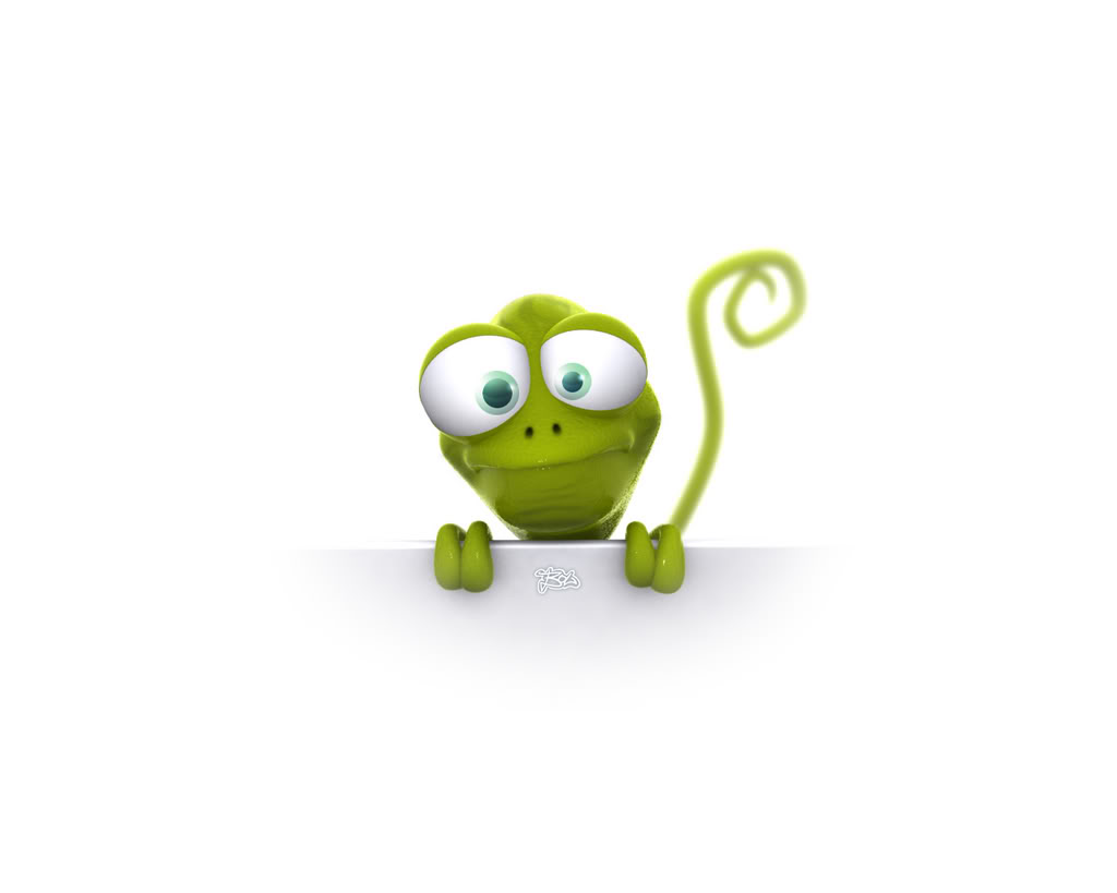 Hình nền 3D – Kìa chú là chú ếch xanh