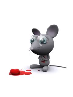 Hình nền hoạt hình - chú chuột thất tình