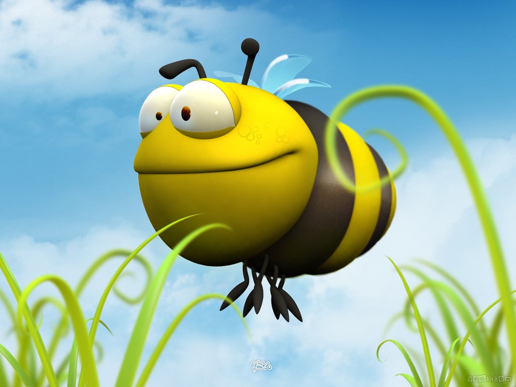 Hình nền hoạt hình - Chị ong vàng cực đẹp