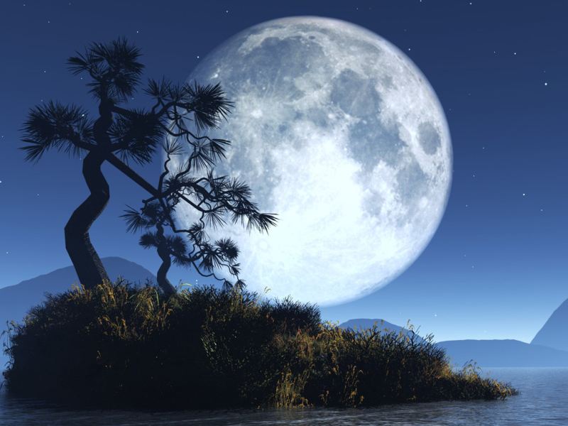 Hình nền trung thu – Vầng trăng khổng lồ
