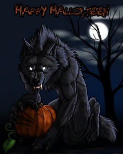 Hình nền halloween - Ma sói tàn ác