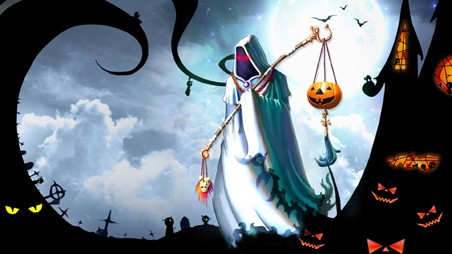 Hình nền halloween – Phù thủy áo trắng