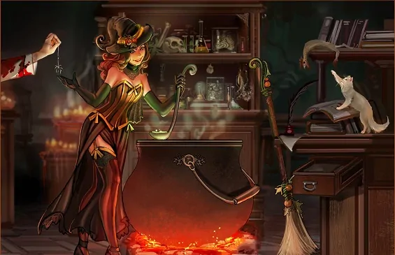 Hình nền halloween - Phù thủy nóng bỏng