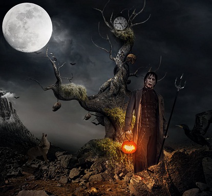 Hình nền halloween – Rợn mình với ma cà rồng đáng sợ