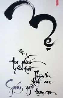 Hình nền thư pháp - Tình mẹ sáng ngời thiên thu
