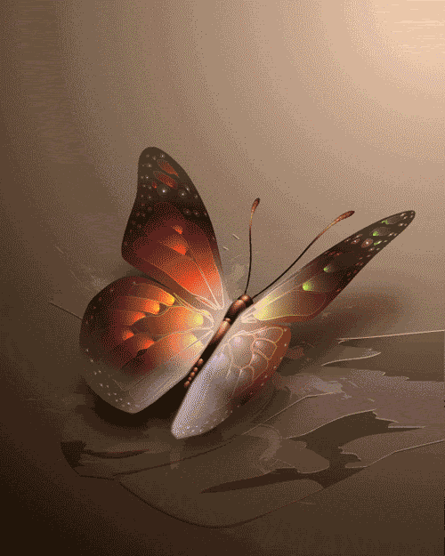 Hình nền động – Cánh bướm phát sáng