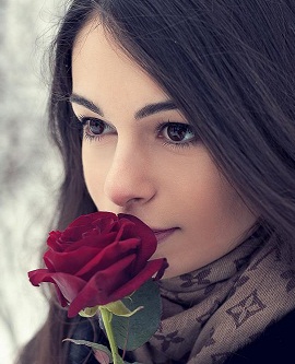 Hình nền girl xinh - Bông hồng lạnh
