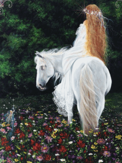 Hình nền động – Thiên thần cưỡi ngựa