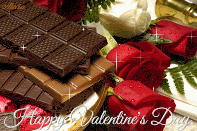 Hình nền valentine – Hoa hồng và socola