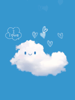 Hình nền động - Đám mây siêu cute