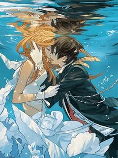 Hình nền tình yêu - Nụ hôn dưới nước