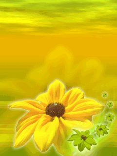 Hình nền động hoa lấp lánh ánh vàng