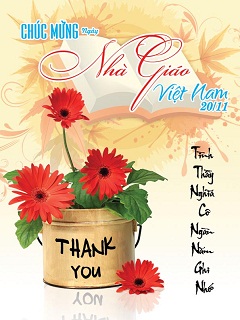 Hình nền 20-11 đẹp - Thiệp hoa chúc mừng ngày nhà giáo Việt Nam